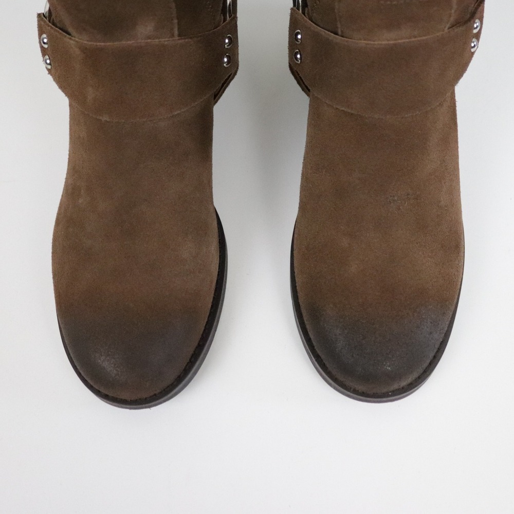 Anthropologie Bibi Lou Suede Studded Harness Western Boots EU 37 US 6 - 6.5 - Picture 5 of 10